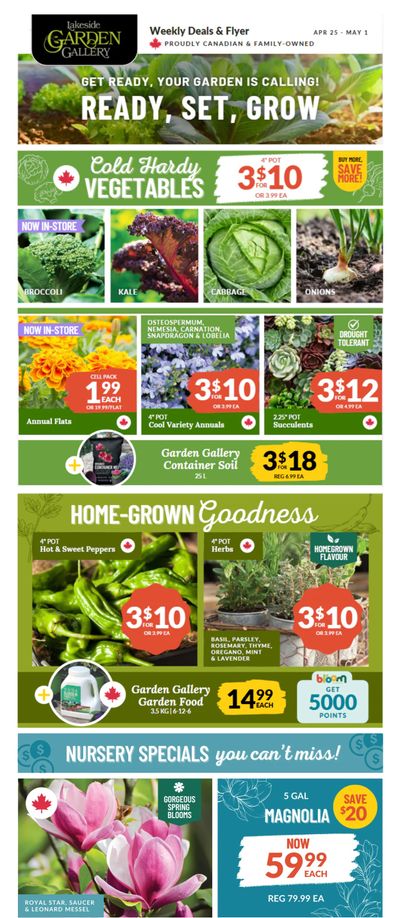 Lakeside Garden Gallery Flyer April 25 to May 1