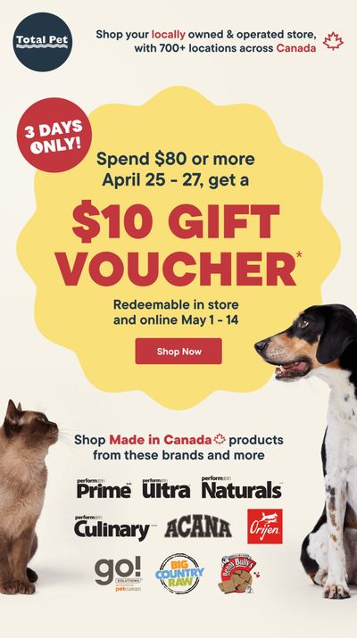Total Pet Flyer April 25 to 27 Total Pet Flyer April 25 to 27