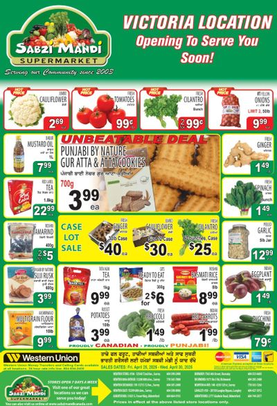 Sabzi Mandi Supermarket (Kelowna) Flyer April 25 to 30