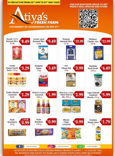 Atiya's Fresh Farm Flyer April 25 to May 1