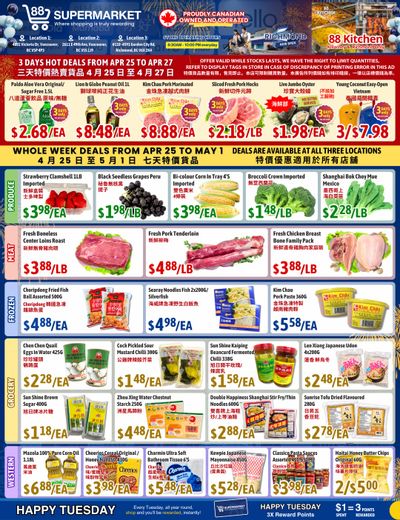 88 Supermarket Flyer April 25 to May 1 88 Supermarket Flyer April 25 to May 1