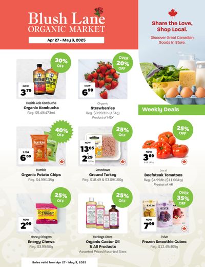 Blush Lane Organic Market Flyer April 27 to May 3