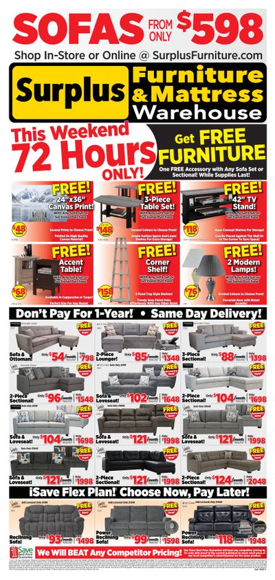 Surplus Furniture & Mattress Warehouse (Sydney) Flyer April 28 to May 4