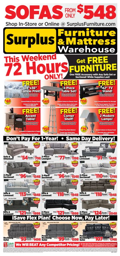 Surplus Furniture & Mattress Warehouse (Calgary, Edmonton) Flyer April 28 to May 4 Surplus Furniture & Mattress Warehouse (Calgary, Edmonton) Flyer April 28 to May 4