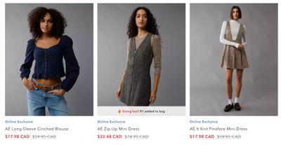 American Eagle & Aerie Canada: Clearance up to 70% off + Extra 30% off Everything with Promo Code American Eagle & Aerie Canada: Clearance up to 70% off + Extra 30% off Everything with Promo Code