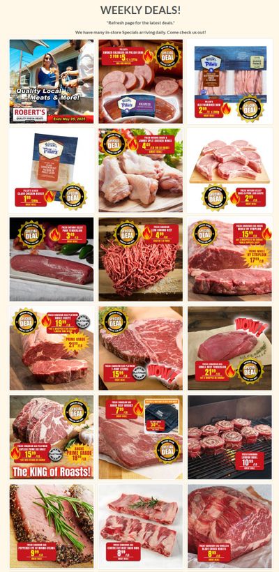 Robert's Fresh and Boxed Meats Flyer April 28 to May 5