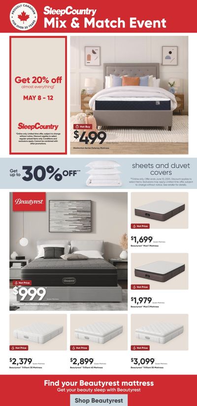 Sleep Country Flyer April 30 to May 12 Sleep Country Flyer April 30 to May 12