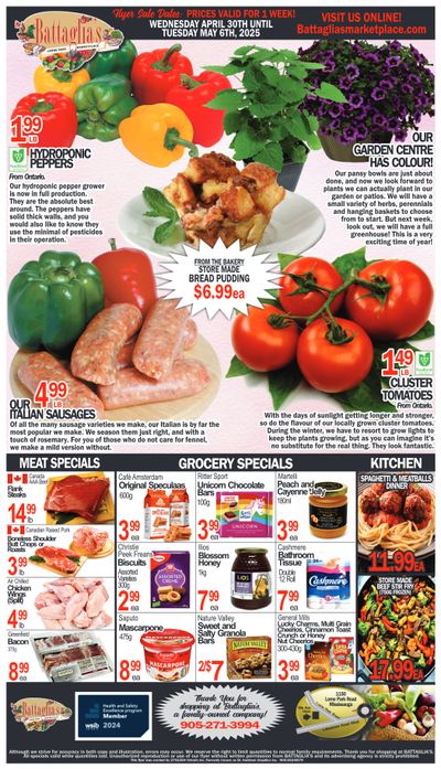 Battaglia's Marketplace Flyer April 30 to May 6 Battaglia's Marketplace Flyer April 30 to May 6