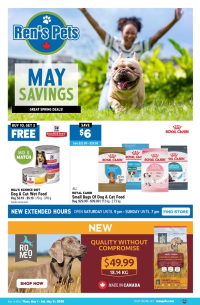 Ren's Pets Flyer May 1 to 31