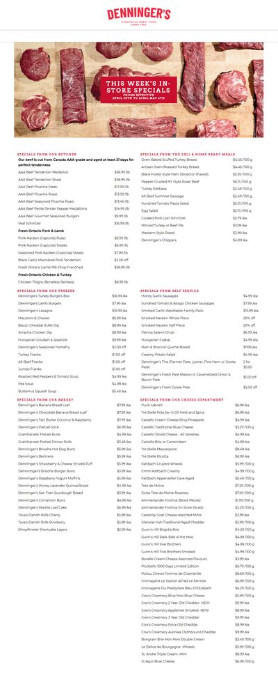 Denninger's Weekly Specials April 30 to May 6 Denninger's Weekly Specials April 30 to May 6