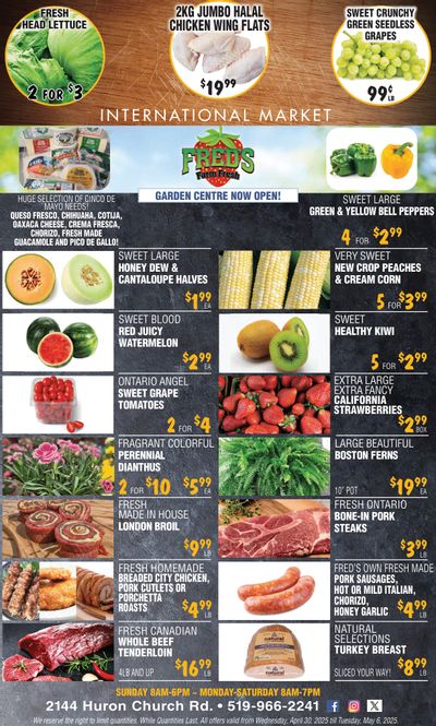 Fred's Farm Fresh Flyer April 30 to May 6