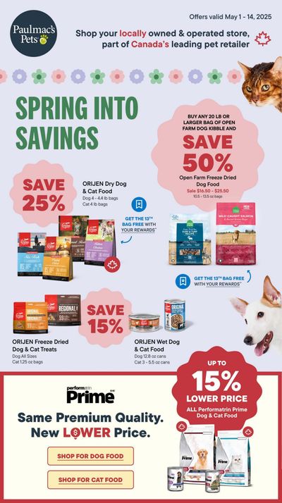 Paulmac's Pets Flyer May 1 to 14 Paulmac's Pets Flyer May 1 to 14