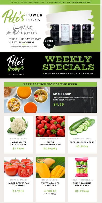 Pete's Fine Foods Flyer May 1 to 7