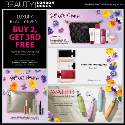 London Drugs Luxury Beauty Event Flyer May 2 to 14