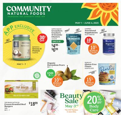 Community Natural Foods Flyer May 1 to June 4 Community Natural Foods Flyer May 1 to June 4