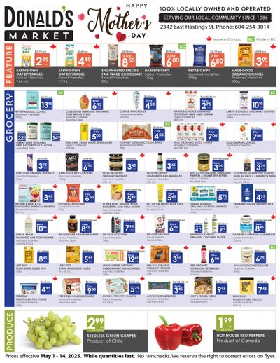 Donald's Market Flyer May 1 to 14 Donald's Market Flyer May 1 to 14