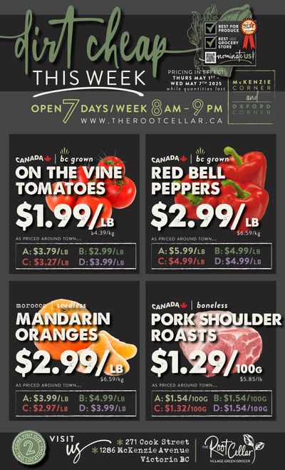 The Root Cellar Flyer May 1 to 7 The Root Cellar Flyer May 1 to 7