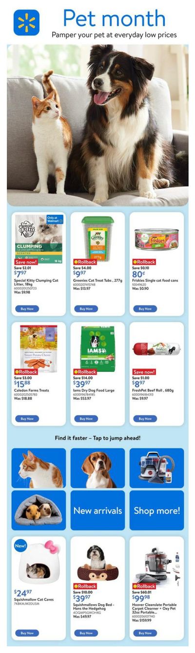 Walmart Pet Digest Flyer May 1 to 28 Walmart Pet Digest Flyer May 1 to 28