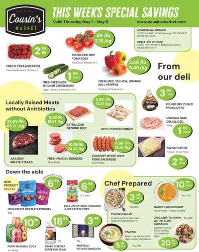 Cousin's Market Flyer May 1 to 6