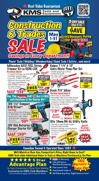 KMS Tools and Equipment Flyer May 1 to 31 KMS Tools and Equipment Flyer May 1 to 31
