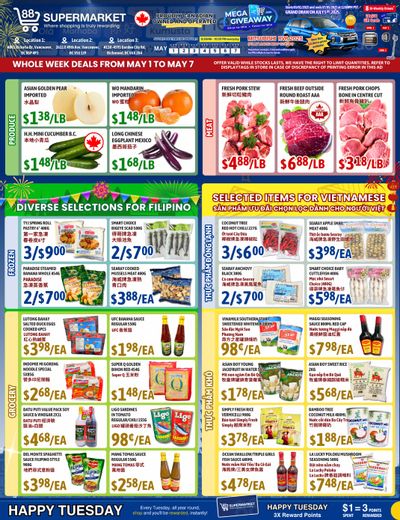 88 Supermarket Flyer May 1 to 7