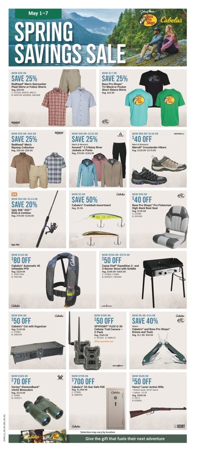 Cabela's Flyer May 1 to 7