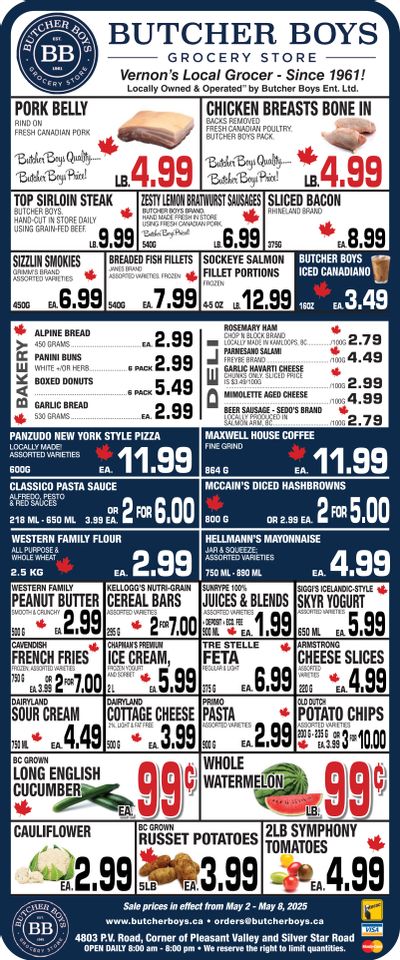 Butcher Boys Grocery Store Flyer May 2 to 8 Butcher Boys Grocery Store Flyer May 2 to 8