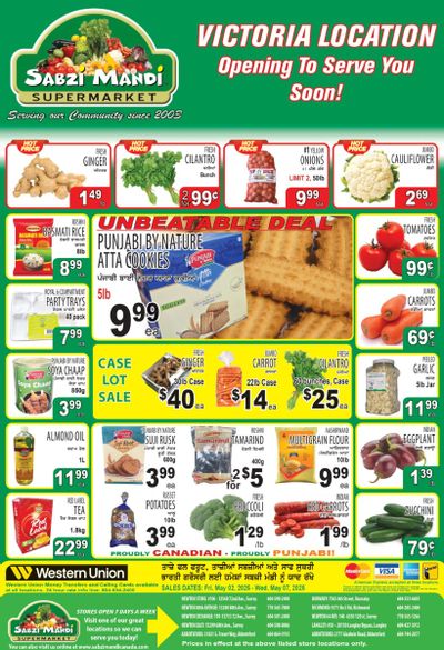 Sabzi Mandi Supermarket (Lower Mainland) Flyer May 2 to 7