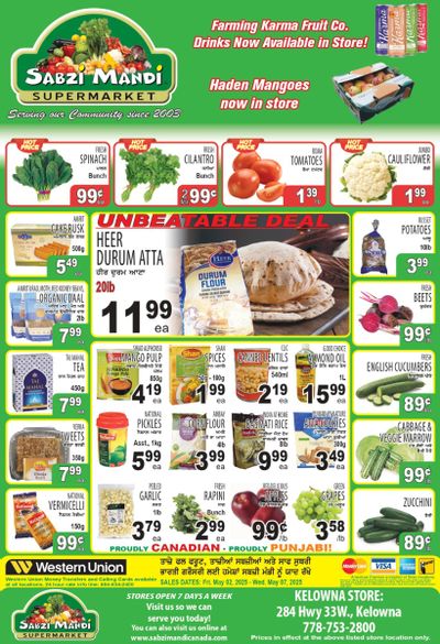 Sabzi Mandi Supermarket (Kelowna) Flyer May 2 to 7