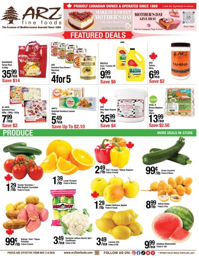Arz Fine Foods Flyer May 2 to 8 Arz Fine Foods Flyer May 2 to 8