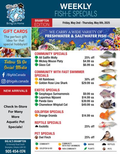 Big Al's (Brampton) Weekly Specials May 2 to 8