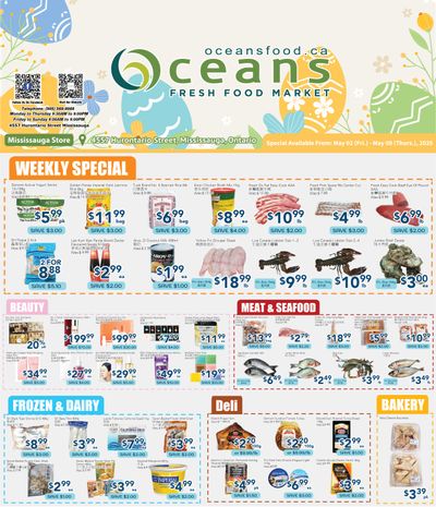 Oceans Fresh Food Market (Mississauga) Flyer May 2 to 8
