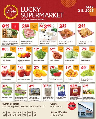 Lucky Supermarket (Surrey) Flyer May 2 to 8 Lucky Supermarket (Surrey) Flyer May 2 to 8