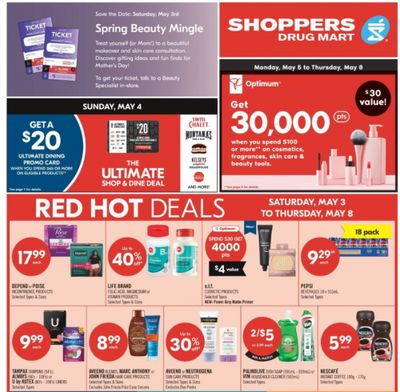 Shoppers Drug Mart Canada: 20x The Points + $20 Ultimate Dining Card Promo + More