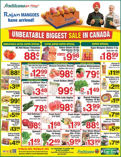 Fruiticana (Greater Vancouver) Flyer May 2 to 7