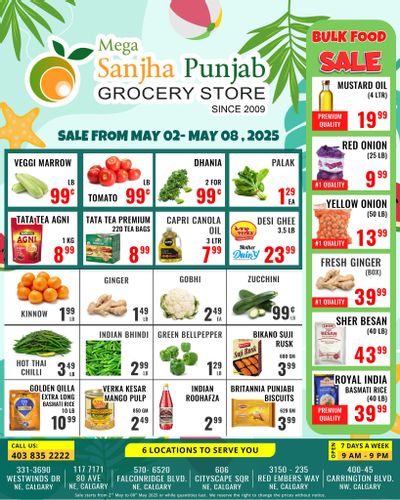 Sanjha Punjab Grocery Store Flyer May 2 to 8