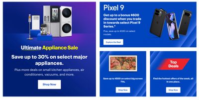 Best Buy Canada: Save up to 30% on Major Appliances + up to $500 off Select Big Screen TVs + More Best Buy Canada: Save up to 30% on Major Appliances + up to $500 off Select Big Screen TVs + More