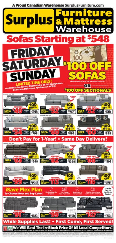 Surplus Furniture & Mattress Warehouse (Winnipeg, Brandon) Flyer May 5 to 11