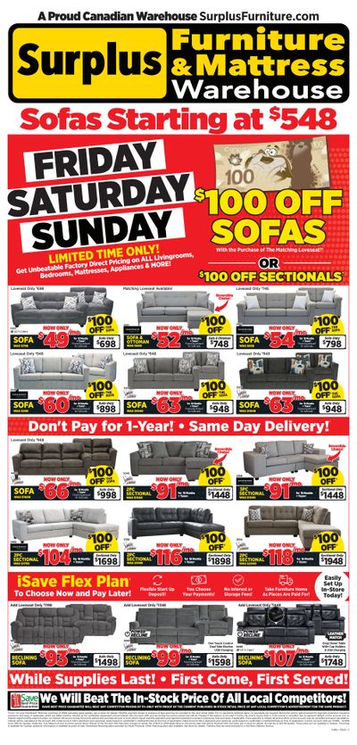Surplus Furniture & Mattress Warehouse (Calgary, Edmonton) Flyer May 5 to 11 Surplus Furniture & Mattress Warehouse (Calgary, Edmonton) Flyer May 5 to 11