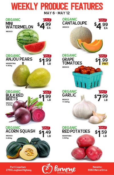 Pomme Natural Market Weekly Produce Flyer May 6 to 12 Pomme Natural Market Weekly Produce Flyer May 6 to 12