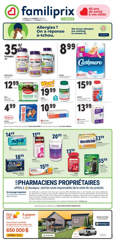 Familiprix Clinique Flyer May 8 to 14