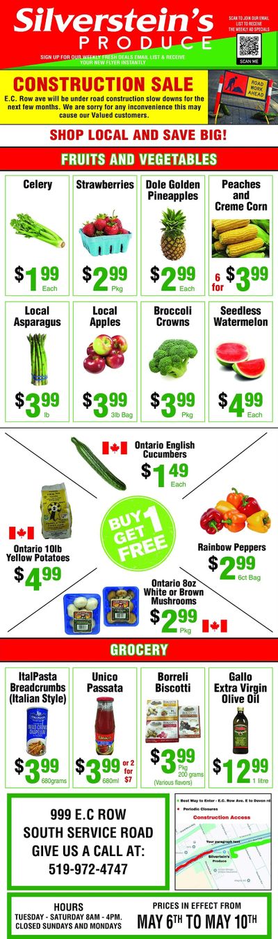 Silverstein's Produce Flyer May 6 to 10 Silverstein's Produce Flyer May 6 to 10