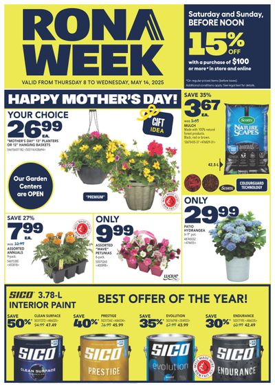 Rona & Rona+ (Atlantic) Flyer May 8 to 14 Rona & Rona+ (Atlantic) Flyer May 8 to 14