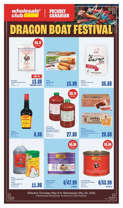 Wholesale Club (ON) Dragon Boat Festival Flyer May 8 to 28