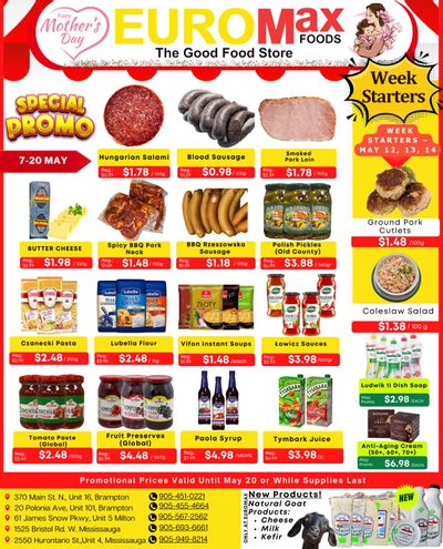 EuroMax Foods Bi-Weekly Flyer May 7 to 20 EuroMax Foods Bi-Weekly Flyer May 7 to 20