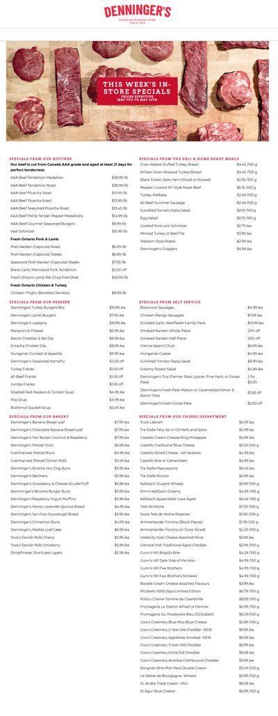 Denninger's Weekly Specials May 7 to 13 Denninger's Weekly Specials May 7 to 13