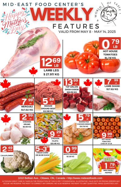 Mid-East Food Centre Flyer May 8 to 14