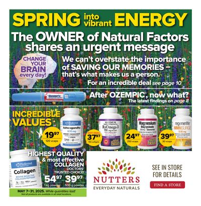 Nutters Everyday Naturals Natural Factors Flyer May 7 to 31 Nutters Everyday Naturals Natural Factors Flyer May 7 to 31