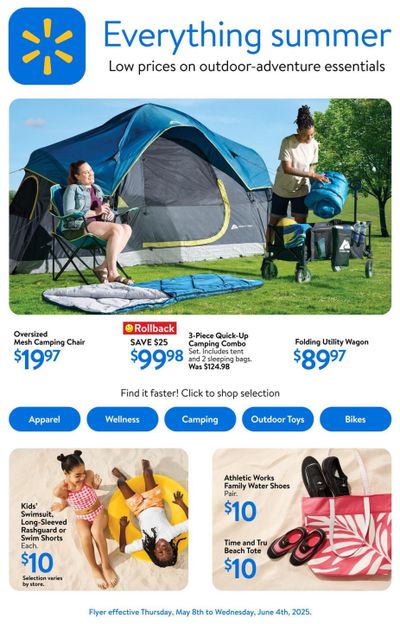 Walmart Everything Summer Flyer May 8 to June 4 Walmart Everything Summer Flyer May 8 to June 4