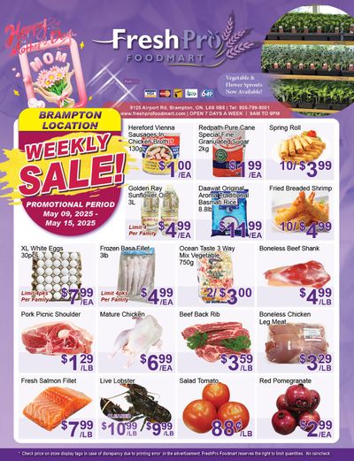 FreshPro Foodmart (Brampton) Flyer May 9 to 15